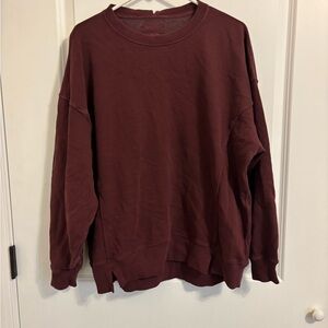NWT - Aerie Oversized Burgundy Sweatshirt Women’s Size Small